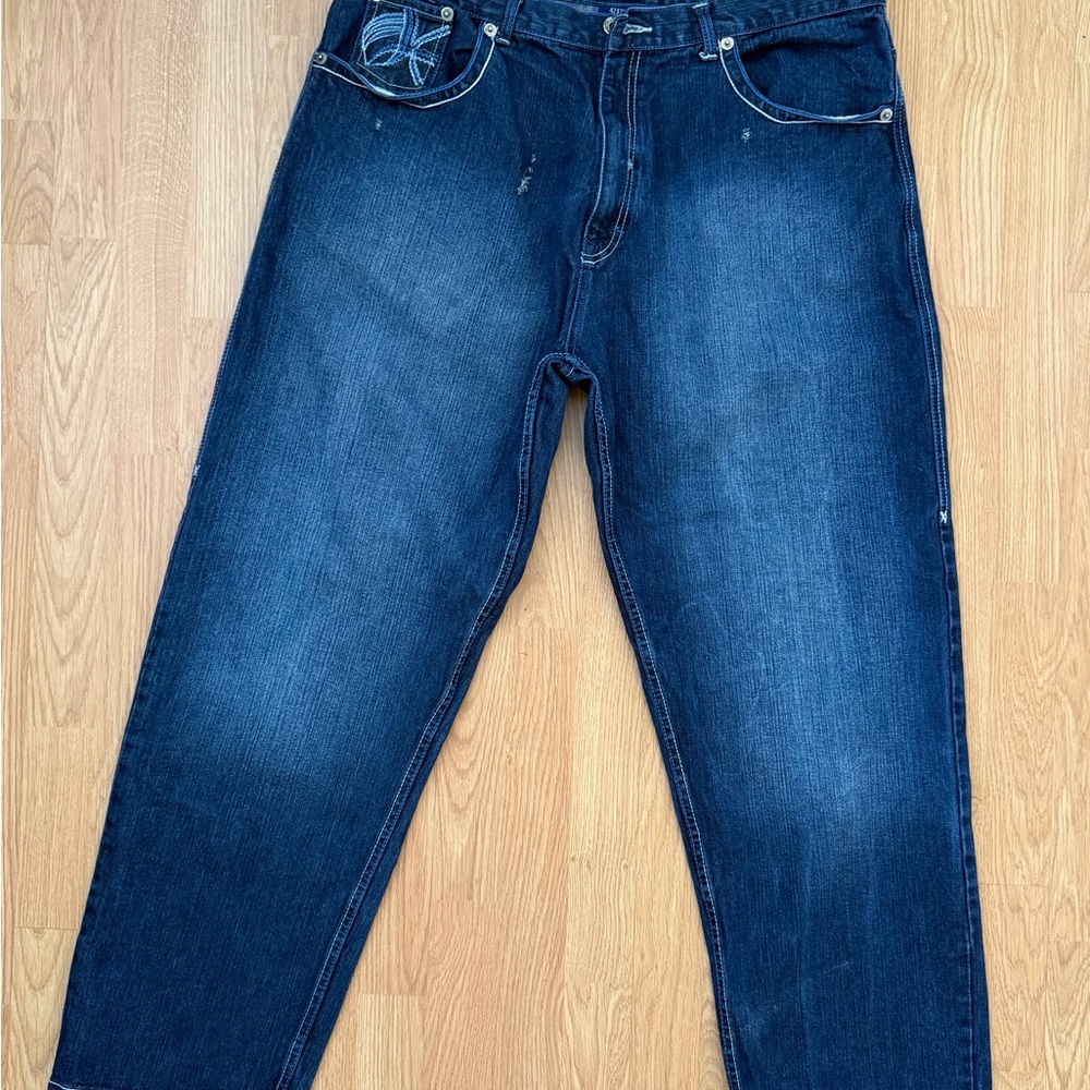 Vintage Y2K Knockout Baggy Wide Leg Denim Skater Jeans 42x32